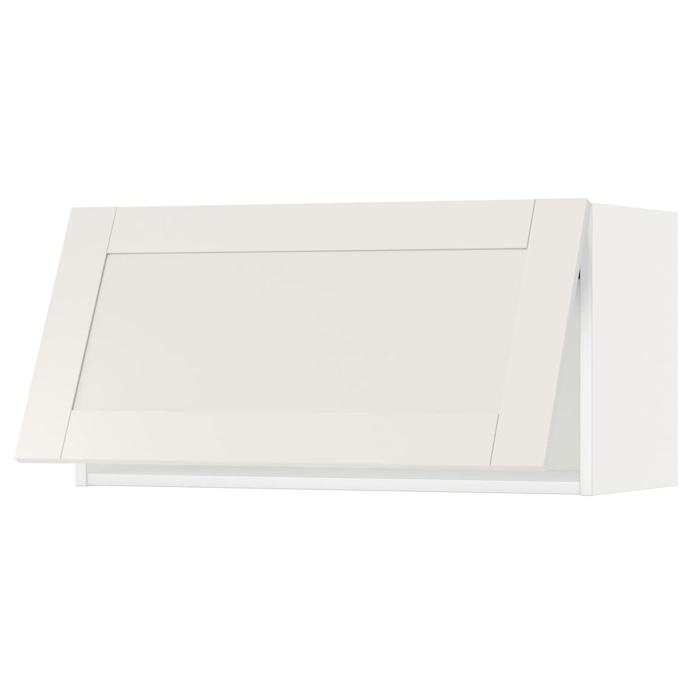 Горизонтальный навесной шкаф, белый/Сэведаль белый 80x40 см IKEA METOD МЕТОД 693.923.69 - фото 1