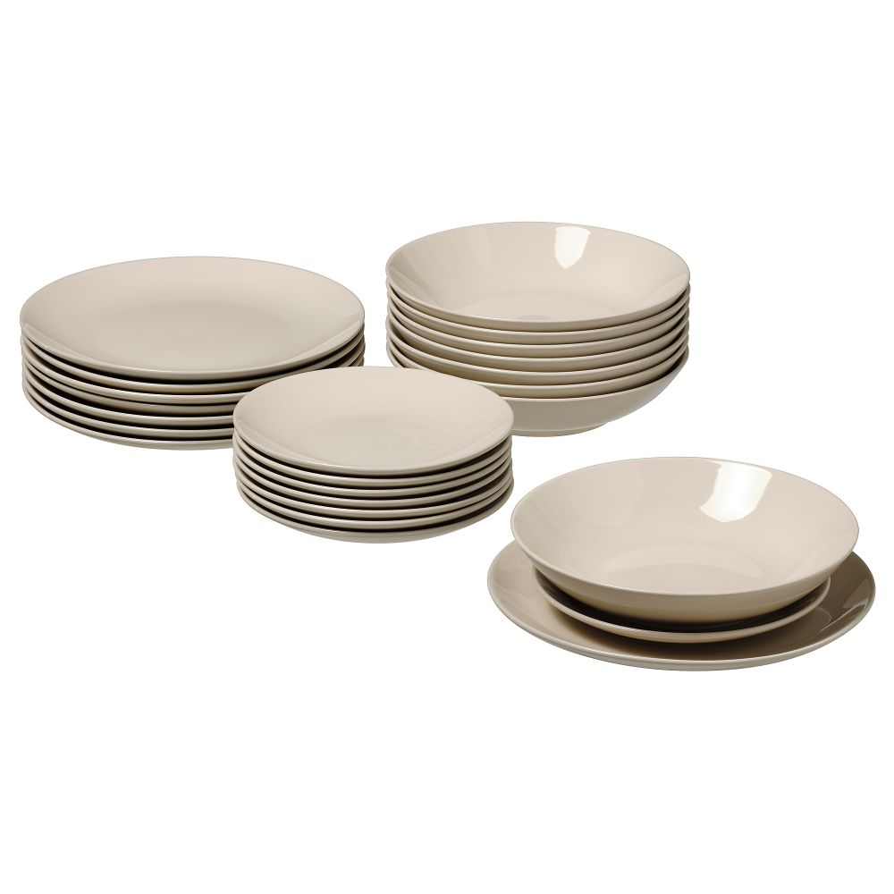 Сервиз, 24 предмета, полированный бежевый IKEA FÄRGKLAR ФЭРГКЛАР 304.796.55 - фото 1