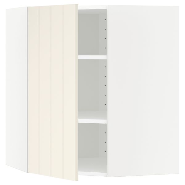 Угловой навесной шкаф с полками МЕТОД, белый, Хитарп белый с оттенком - схема-чертеж с размерами