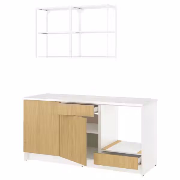 KNOXHULT Кухня - под дуб 180x61x220 см - фото 1