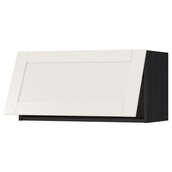 Горизонтальный навесной шкаф МЕТОД, черный, Сэведаль белый - схема-чертеж с размерами