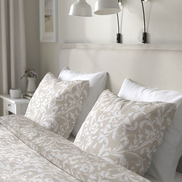 TÄRNKULLEN Каркас кровати с обивкой - Vissle бежевый 140x200 см - фото 4