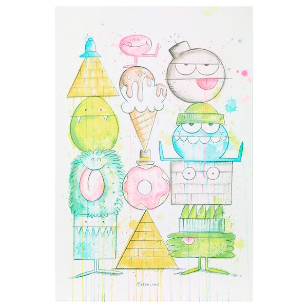 Постер ИКЕА АРТ-ИВЕНТ 2017, Big audio dyn-o-mite! (61x91 см) - схема-чертеж с размерами