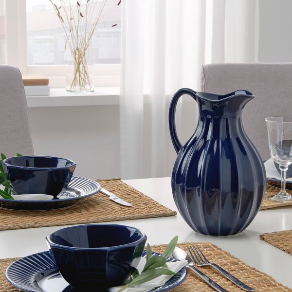 Ваза/кувшин, синий 26 см IKEA VANLIGEN ВАНЛИГЕН 404.518.30 - фото 4