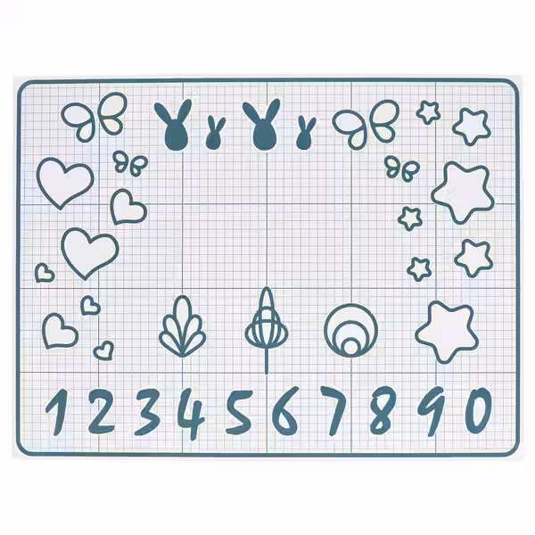 BAKTRADITION Коврик для выпечки - белый/бирюзовый 61x46 см - фото 1