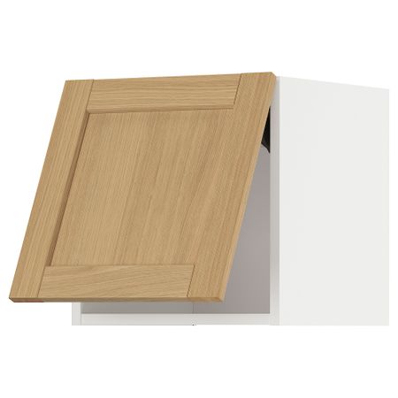 Навесной горизонтальный шкаф, белый, Forsbacka дуб, 40x40 см IKEA METOD МЕТОД 095.093.67