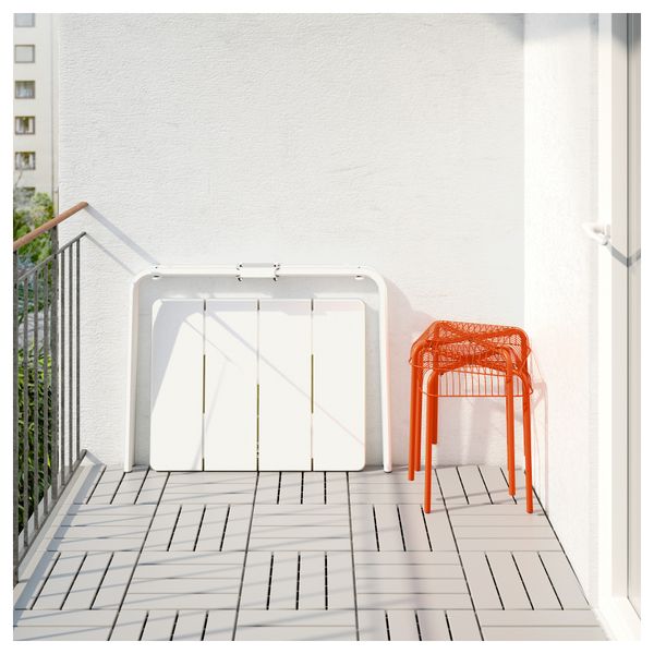 Садовый стол + 2 табурета ВЭДДО / ВЭСТЕРОН, белый, оранжевый - фото 3