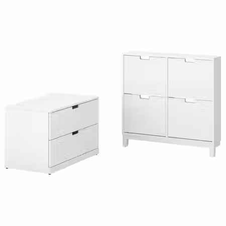 STÄLL / NORDLI Мебель для прихожей, 2 предм. - белый