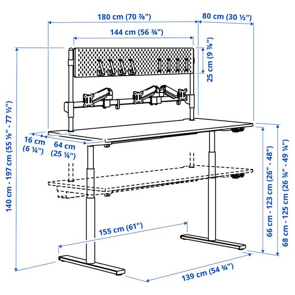 MÅLOMRÅDE МОЛОМРОДЕ Геймерский стол-трансформер - фото 3