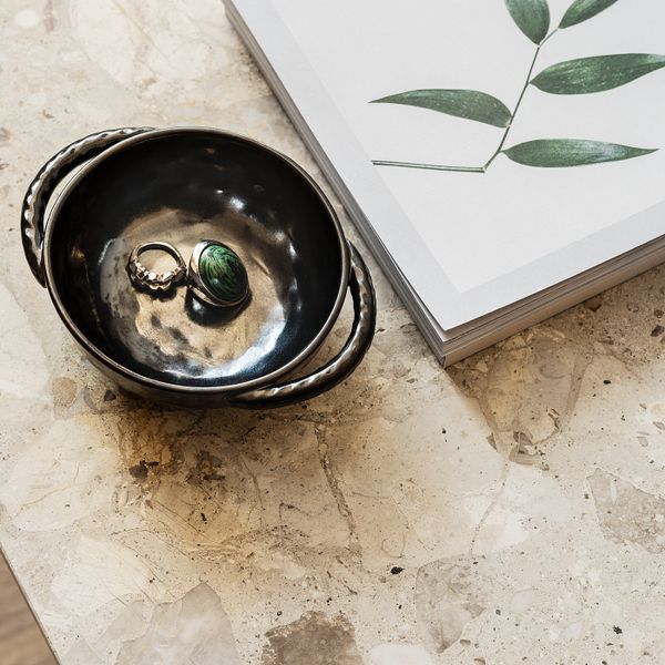 Сервировочная миска, черный/ручная работа 13 см IKEA LOKALT ЛОКАЛЬТ 804.978.93 - фото 3