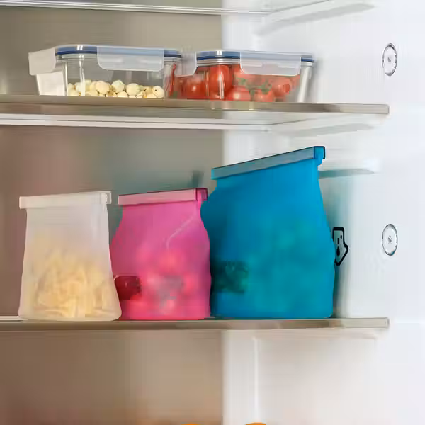 FILFISK ФИЛФИСК Пакет закрывающийся, 3 шт. - разноцветный/силикон 1.0/1.2/2.5 л - фото 3