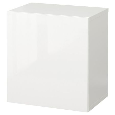BESTÅ Комбинация настенных шкафов - белый/Selsviken белый 60x42x64 см