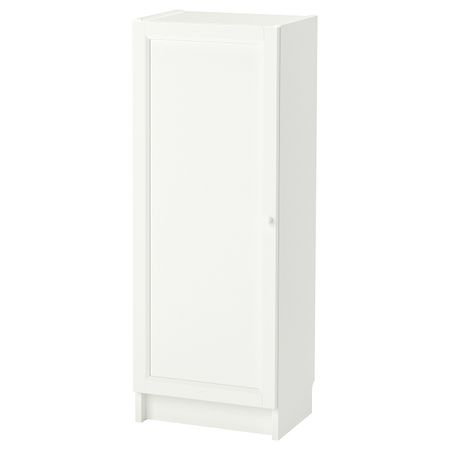 Стеллаж с дверью, белый 40x30x106 см IKEA BILLY БИЛЛИ / OXBERG ОКСБЕРГ 292.873.94
