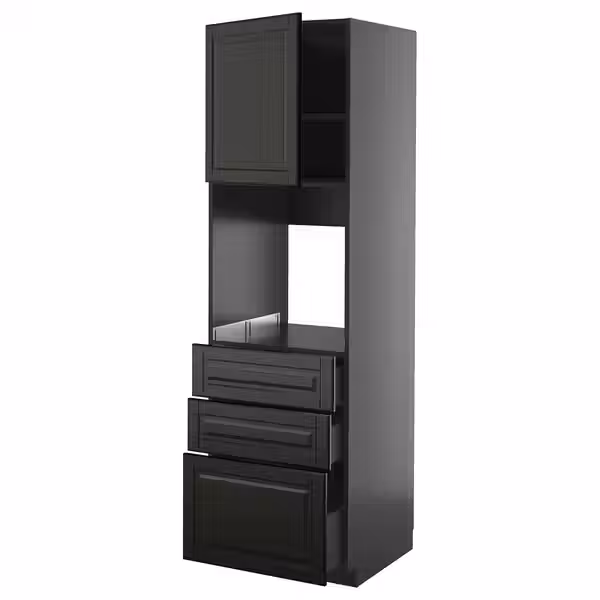 METOD / KNIVSHULT Высокий шкаф д/духовки/дверь/3ящика - фото 1