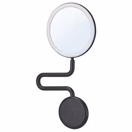 EKFÄNN ЭКФЭНН Зеркало с подсветкой - регулируемая яркость настенный/чёрный