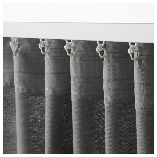 Гардины, 1 пара АННАЛУИЗА, серый (145x300 см) - фото 2