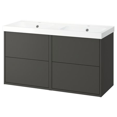 HAVBÄCK / ORRSJÖN Шкаф с раковиной - темно-серый 122x49x69 см