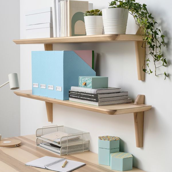 Подставка для журналов, 2 шт, голубой 10x25x30 см IKEA PALLRA ПАЛЬРА 904.680.36 - схема-чертеж с размерами