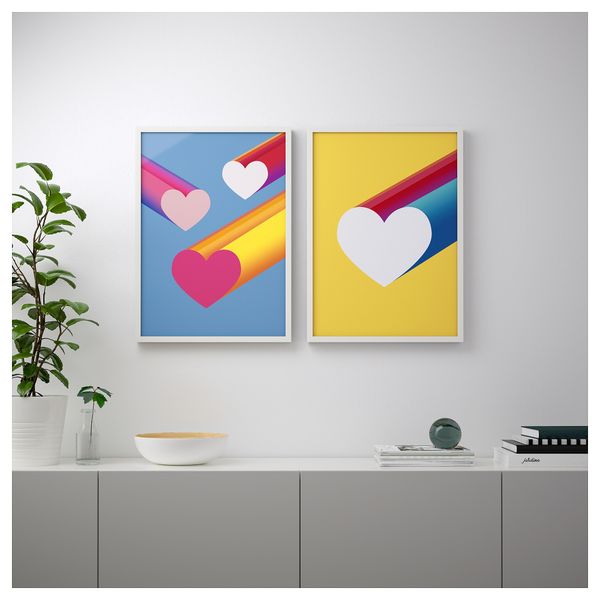 Постер БИЛЬД, Сердца III (50x70 см) - схема-чертеж с размерами