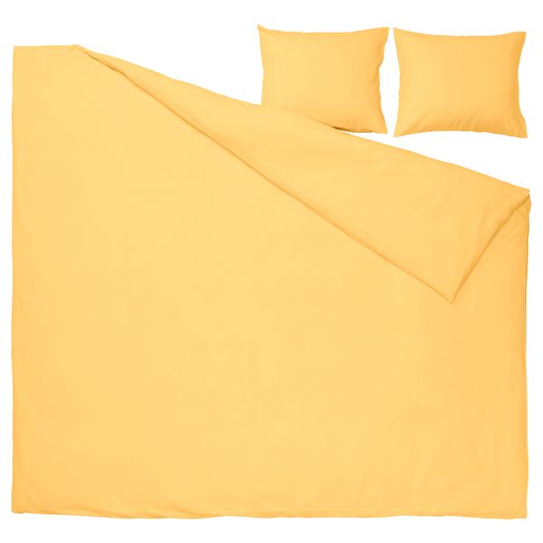 Пододеяльник и 2 наволочки, 240x220, 50x60 см, желтый IKEA NATTSVÄRMARE 805.293.18 - схема-чертеж с размерами
