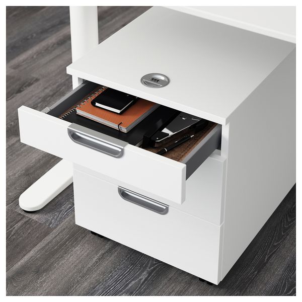 Тумба с ящиками на колесах ГАЛАНТ, белый (45x55 см) - фото 6