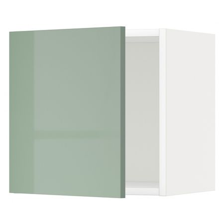 Шкаф навесной, белый, Калларп светло-зеленый, 40x40 см IKEA МЕТОД 492.454.59
