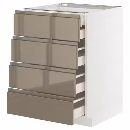 METOD / MAXIMERA Напольный шкаф 4фасада/2нзк/3срд ящ