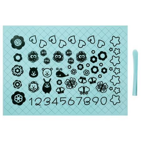 Лист для раскатывания теста и нож СОККЕРТАКА, голубой