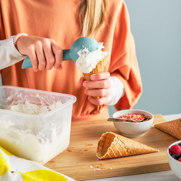 UPPFYLLD Ложка для мороженого - светлая бирюза - схема-чертеж с размерами