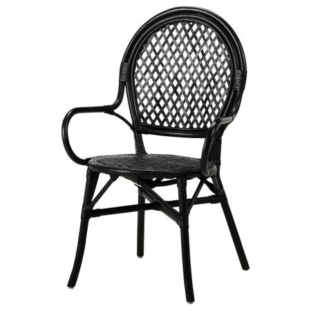 Стул ЭЛЬМСТА, ротанг, черный
