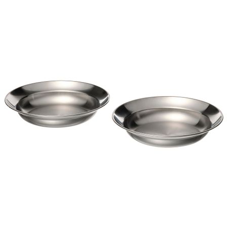 Тарелка глубокая, нержавеющая сталь, 21 см IKEA GRILLTIDER ГРИЛЛЬТИДЕР 405.908.93