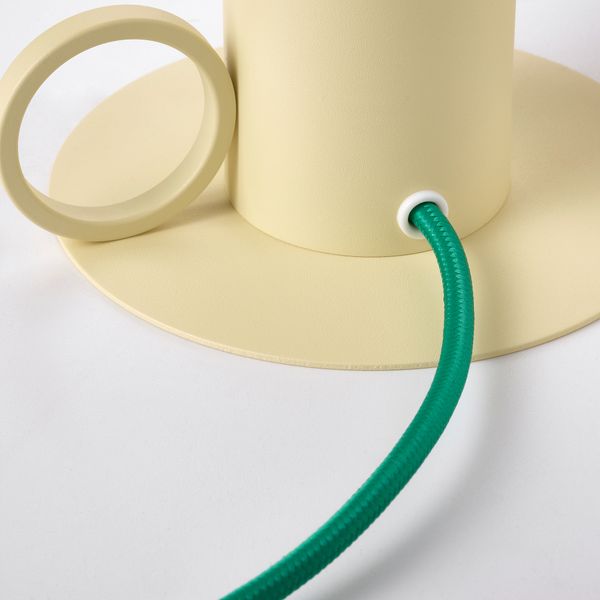 Лампа настольная, регулируемая яркость светло-желтый, зеленый, 24 см IKEA ÅSKMULLER 505.782.68 - схема-чертеж с размерами