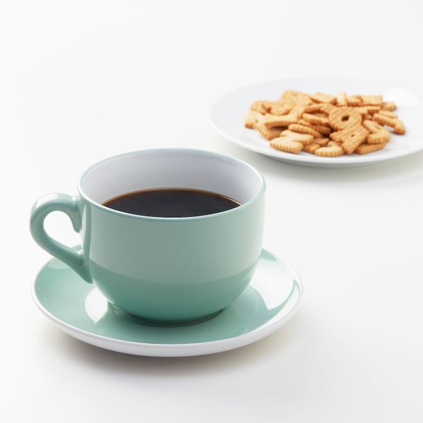 Чашка чайная с блюдцем, светло-зеленый 73 сл IKEA NORDBY НОРДБИ 004.630.57 - схема-чертеж с размерами