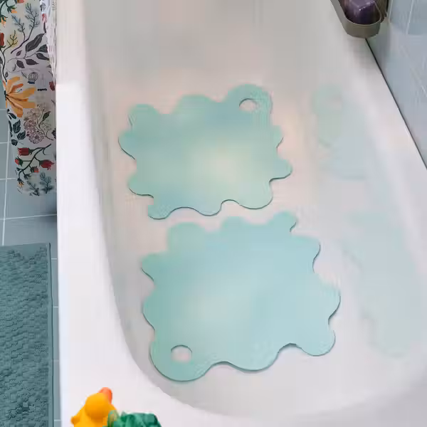 TRAMPSJÖN ТРАМПШЁН Коврик в ванну - светлая бирюза 43x43 см - фото 2