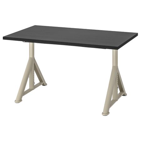 Письменный стол, черный-бежевый 120x70 см IKEA IDÅSEN ИДОСЕН 392.810.23