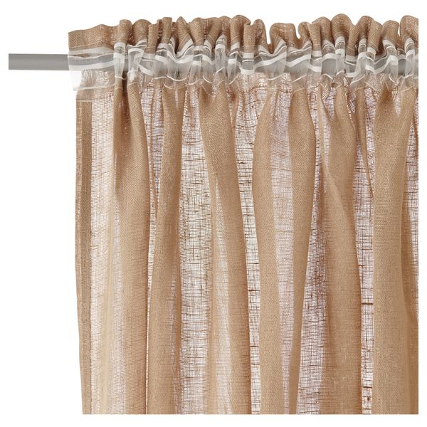 Гардины, 1 пара АРЬЯ, бежевый (145x270 см) - фото 2