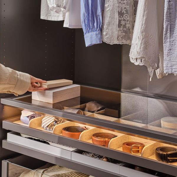 KOMPLEMENT Полка стеклянная - темно-серый 100x58 см - фото 2