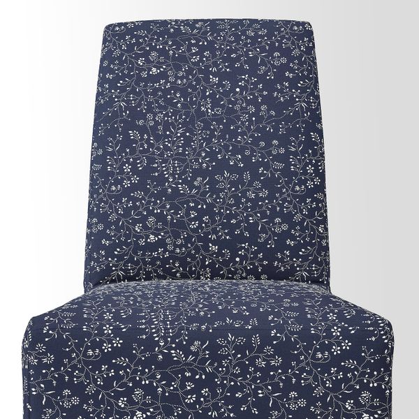 Стул с чехлом средней длины, белый/рюране темно-синий IKEA BERGMUND БЕРГМУНД 793.845.66 - фото 3