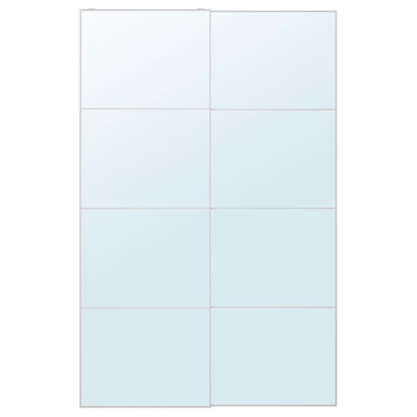Пара раздвижных дверей, 150x236 см, зеркальное стекло IKEA AULI АУЛИ 694.379.09 - фото 2