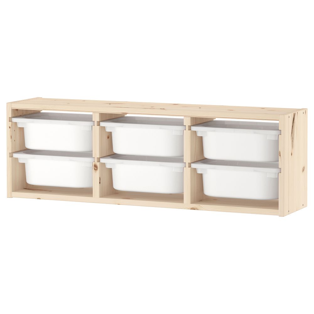 Настенный модуль для хранения, 93x21x30 cm IKEA TROFAST ТРУФАСТ 491.023.04 - фото 1