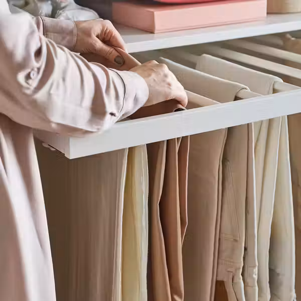 KOMPLEMENT Выдвижная вешалка для брюк - белый 100x58 см - фото 4
