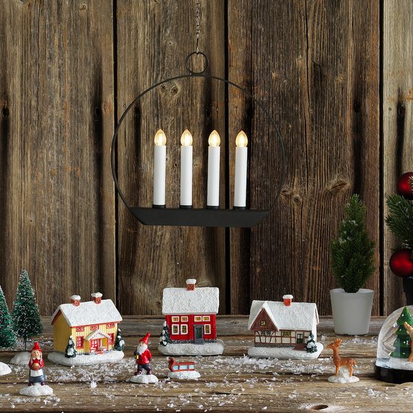 Светодиодный канделябр, круг/с батарейным питанием 22 см IKEA STRÅLA СТРОЛА 205.030.57 - фото 5