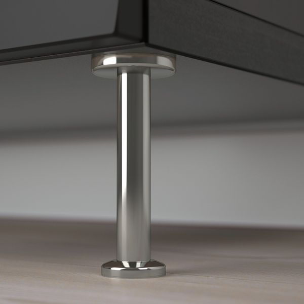 Комбинация для хранения с дверцами, черно-коричневый/СТОККВ/сталларп антрацит 120x42x74 см IKEA BESTÅ БЕСТО 093.027.29 - фото 1