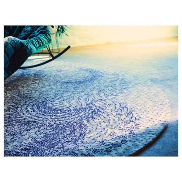 Ковер, короткий ворс ИКЕА ПС 2017, белый (230 см) - схема-чертеж с размерами