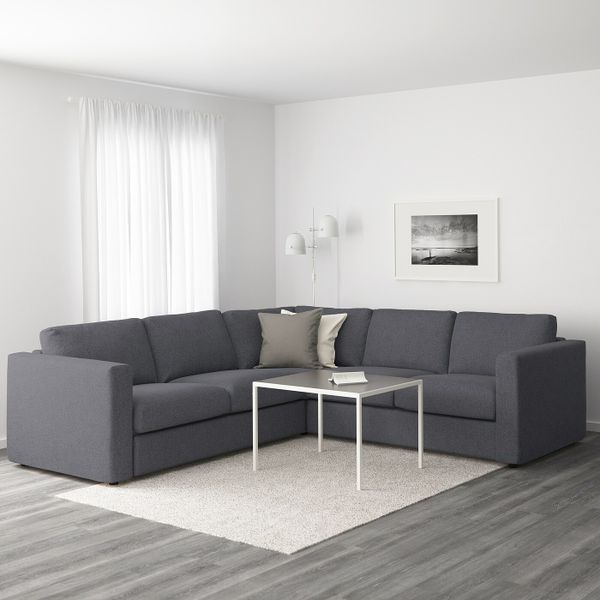 4-местный угловой диван, Гуннаред классический серый IKEA ВИМЛЕ 592.113.93 - фото 2