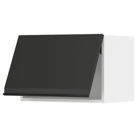 Горизонтальный навесной шкаф, белый, Upplöv матовый антрацит, 60x40 см IKEA METOD МЕТОД 994.933.81