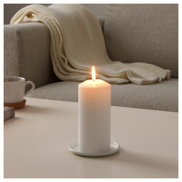 Тарелка для свечи СОММАР 2019, белый (11 см) - схема-чертеж с размерами