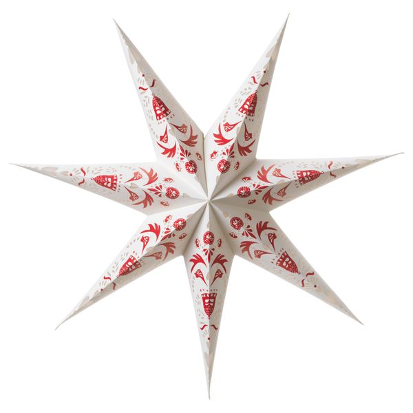 Абажур СТРОЛА, тыква белый, красный (70 см) - фото 1