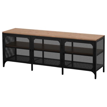 Тумба под ТВ, черный 150x36x54 см IKEA FJÄLLBO ФЬЕЛЛЬБО 203.597.38