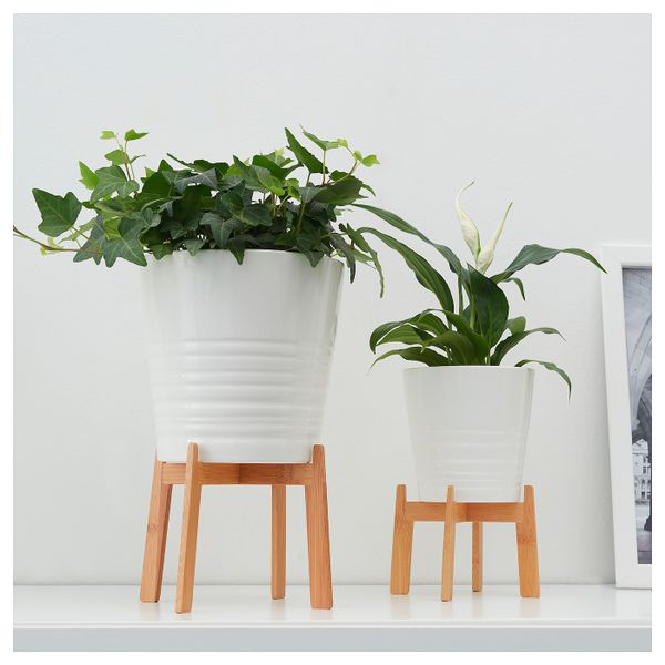 Подставка для кашпо, 2 шт., бамбук IKEA NYSKÖRDAD НЮСКЁРДАД 704.287.96 - схема-чертеж с размерами